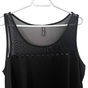 Simon Chang Black Mini Cut Out Embellished Sheath Dress